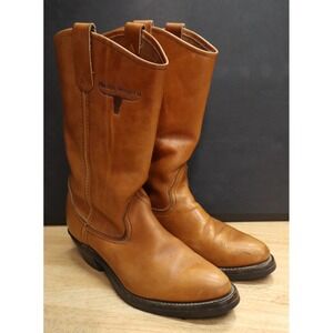 MASON CHIPPEWA FALLS BROWN USA VINTAGE ENGINEER WESTERN COWBOY BROWN BOOTS 7 C